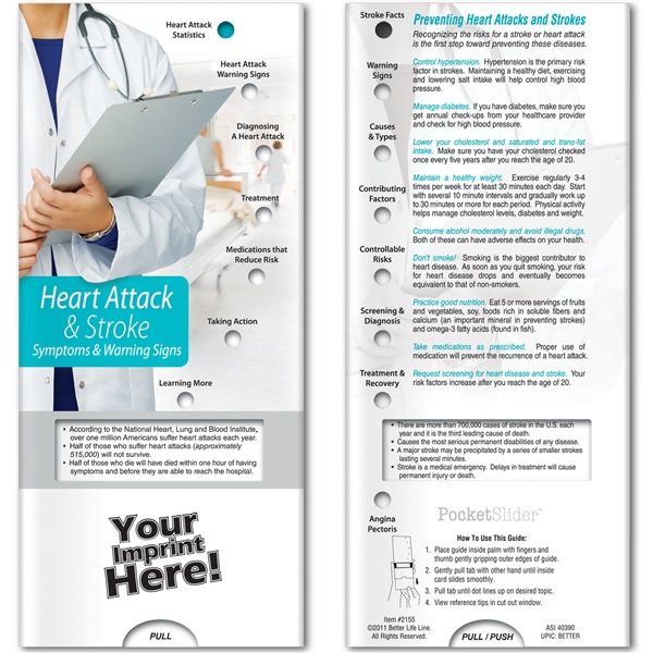 Pocket Slider - Heart Attack Stroke Symptoms And Warning Signs
