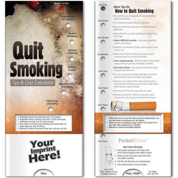 Pocket Slider - Quit Smoking Tips And Cost Calculator