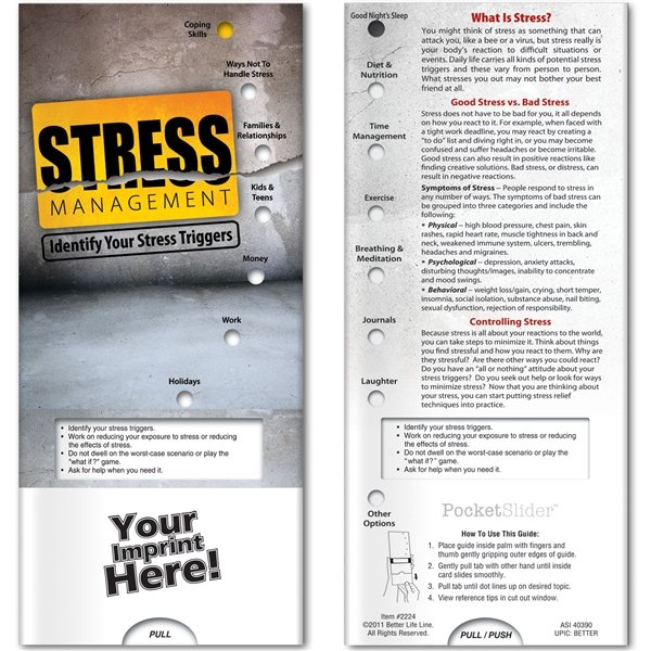 Pocket Slider - Stress Management Identify Your Stress Triggers