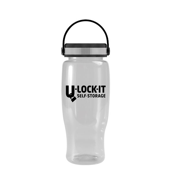 27oz Transparent Custom Water Bottles - Flip Top