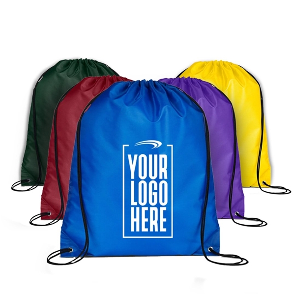 Custom Polyester Cinch Up Backpack - Logo Imprinted Bags $1.56