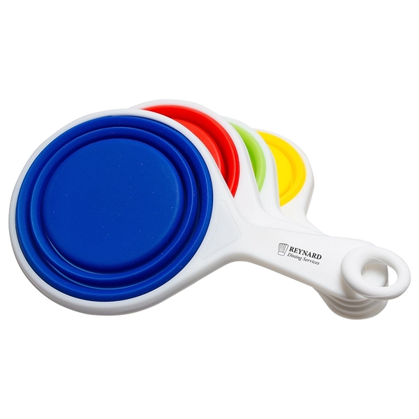 Pop Out Silicone Measuring Cups White / Multicolor Cup