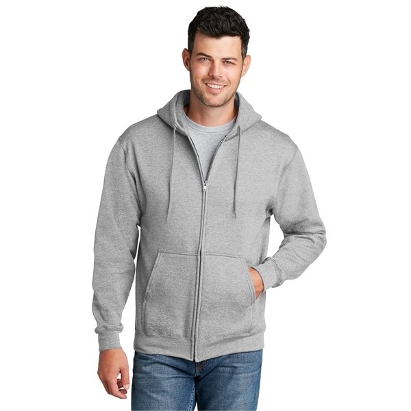 Port Company Classic Full - Zip Hooded Sweatshirt - HEATHERS