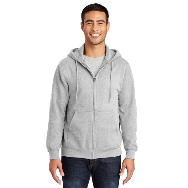 Port Company(R) - Essential Fleece Full - Zip Hooded Sweatshirt - ASH