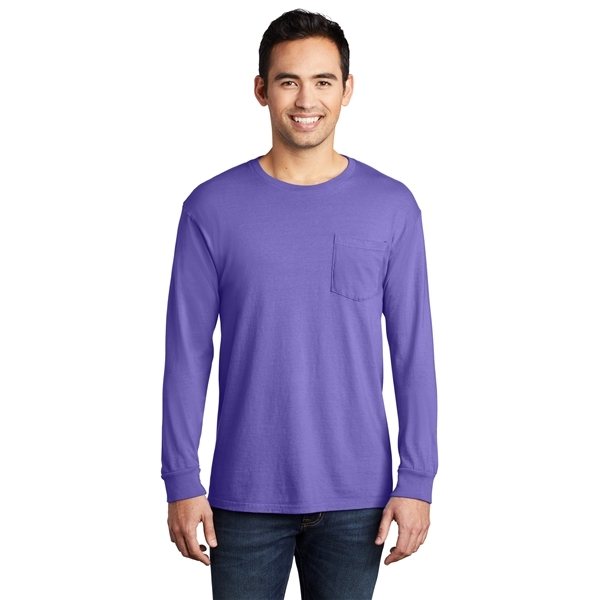 Port Company(R) Pigment - Dyed Long Sleeve Pocket Tee - COLORS