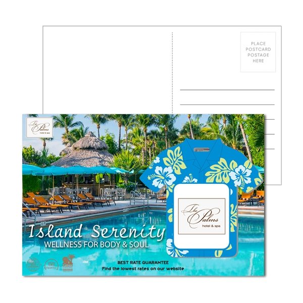 Post Card With Full - Color Hawaiian Shirt Luggage Tag