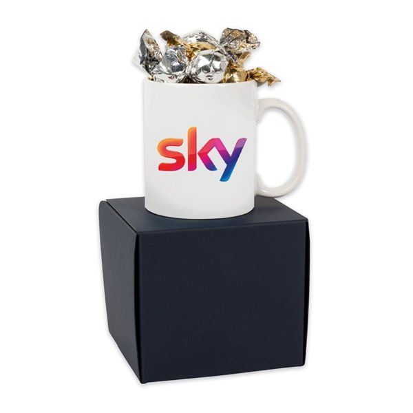 Premium Mug Gift Box with Twist Wrapped Truffles