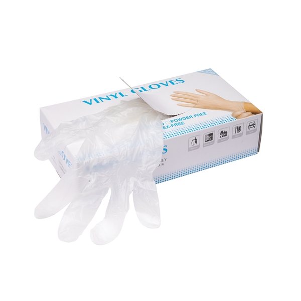 Protection - XL Box of 100 Extra Large Size Vinyl Gloves (50pairs)