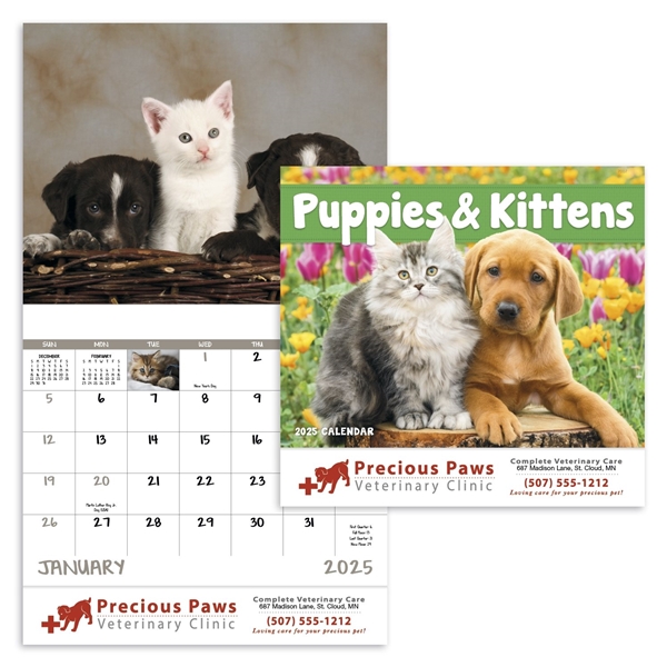 Puppies Kittens - Stapled - Good Value Calendars(R)
