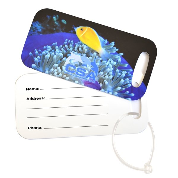 Rectangle Metal Luggage Tag - Full Color