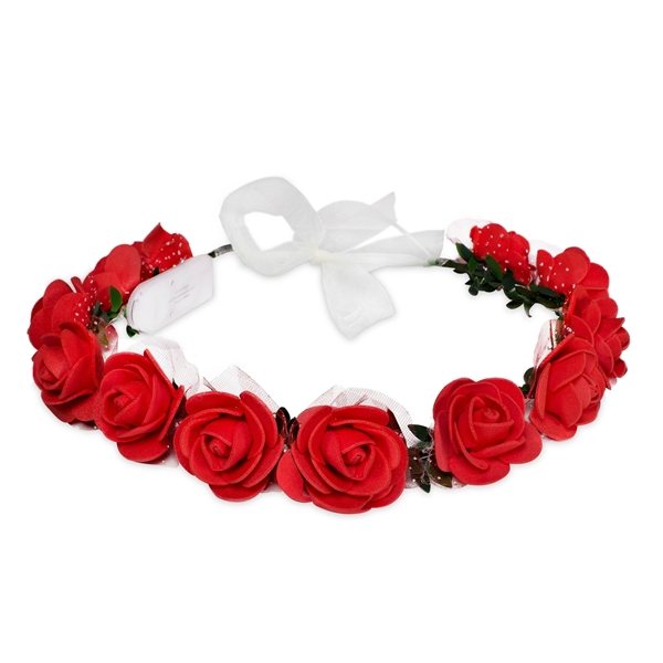 Red Roses LED Halo Headband - Blank