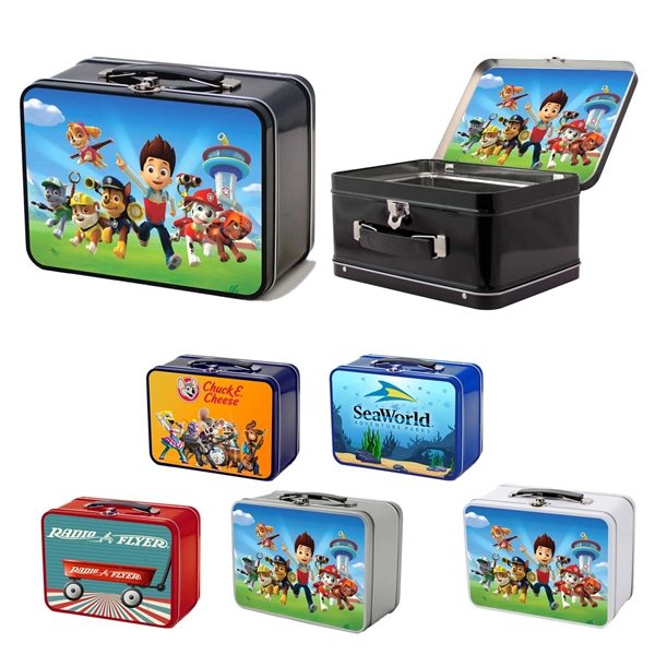 4 Inch Metal Lunch Box - 3 Side Decal Novelty