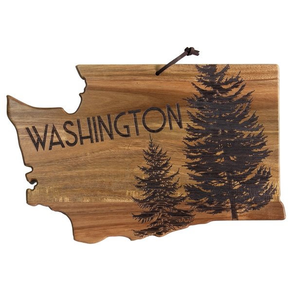 Rock Branch(R) Origins Series Washington State Shaped Wood Serving and Cutting Board