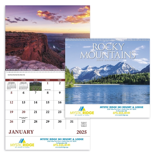 Promotional Rocky Mountains - Spiral - Good Value Calendars®