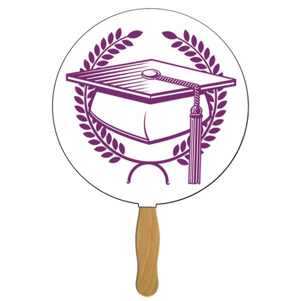 Round Graduate Hand Fan - Paper Products