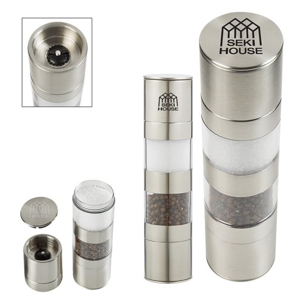 2- in -1 Stainless Steel Salt and Pepper Mill