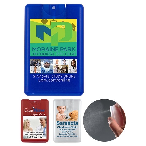 SanCard 20 ml. Antibacterial Hand Sanitizer Spray in Credit Card Shape Bottle (PhotoImage (R) Full Color)