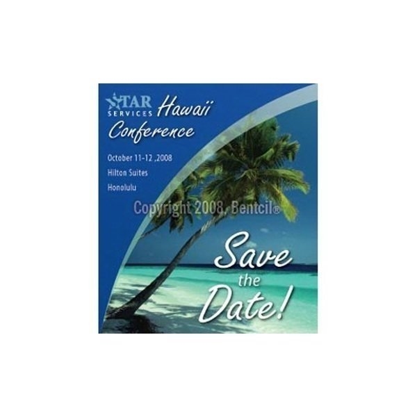 Save the Date - Tropical Theme 2 - Budget Square Corner Cut Magnets