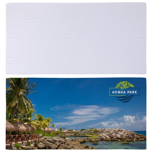 Seaside Full - Color 30 x 60 Waffle Microfiber Beach Towel