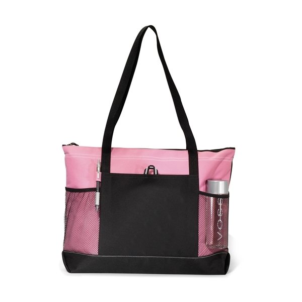 Select Zippered Tote - Peony Pink