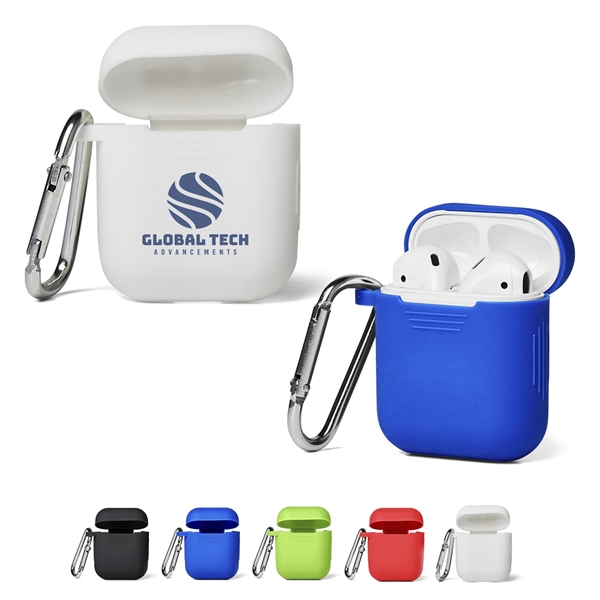 Silicone Earbud Case With Carabiner