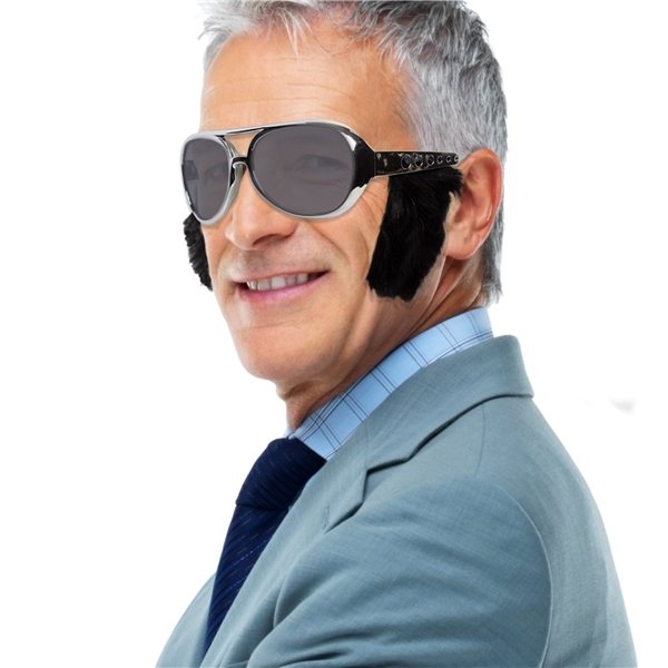 Promotional Silver Glasses With Sideburns