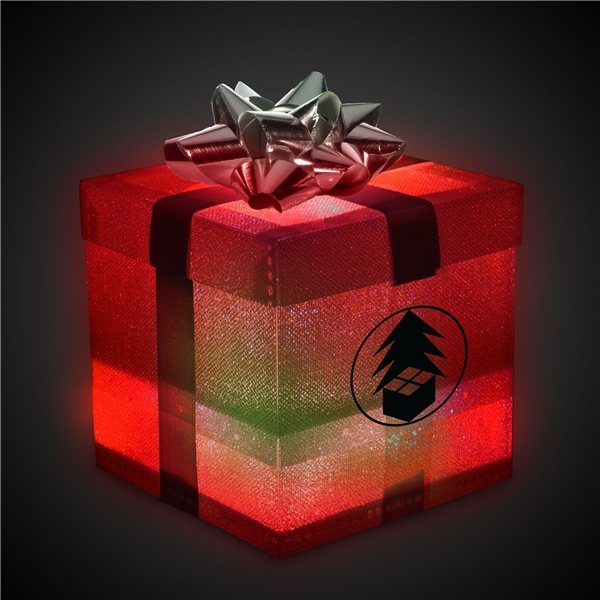 Silver LED Morphing Color Gift Box