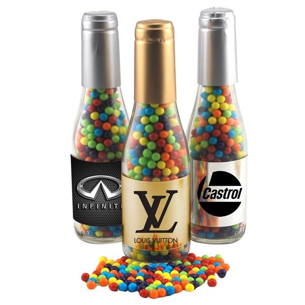 Small Champagne Bottle with Jaw Breakers Mini