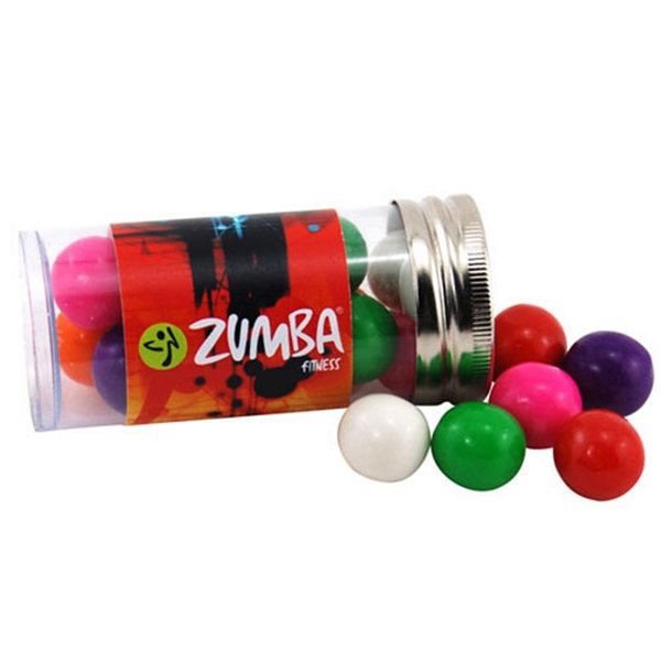 Small Plastic Tube with Gumballs