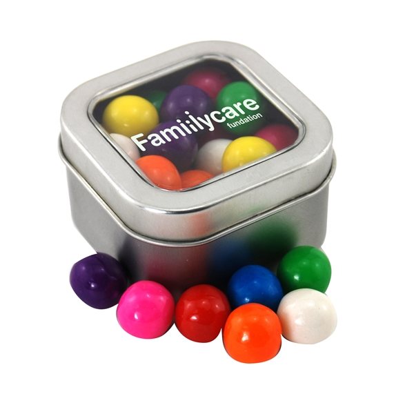 Small Window Tin with Gumballs