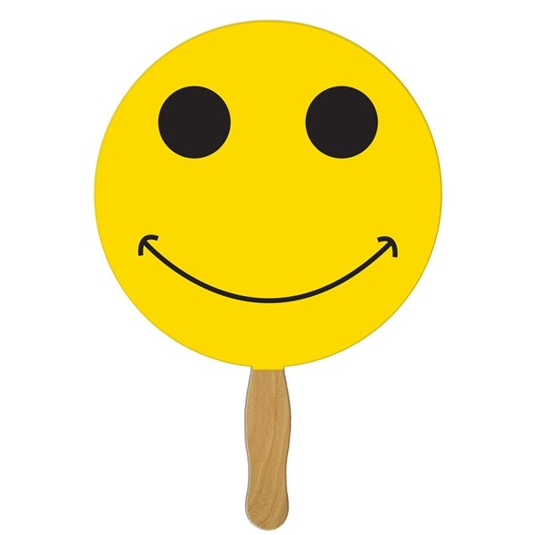 Smiley Face Hand Fan - Paper Products