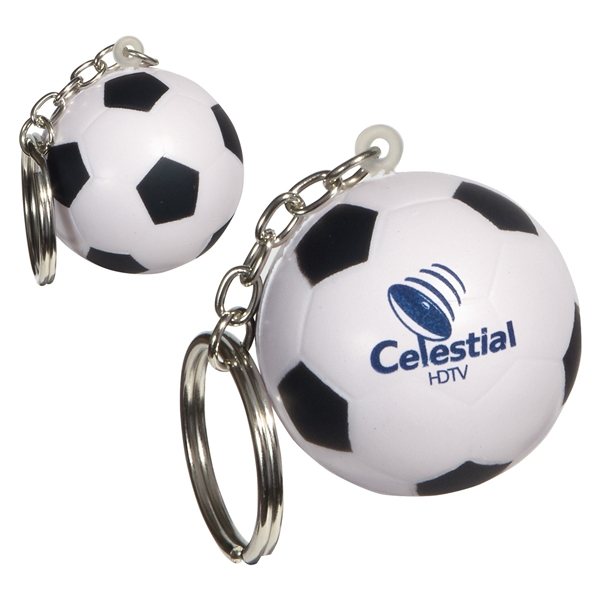 Soccer Ball Key Chain - Stress Relievers