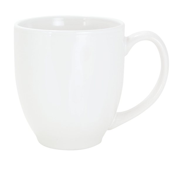 Solid - Color Bistro Ceramic Mug 16 oz. White