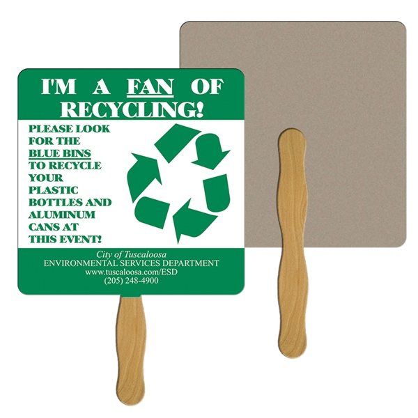 Square Recycled Stock Fan - Paper Products