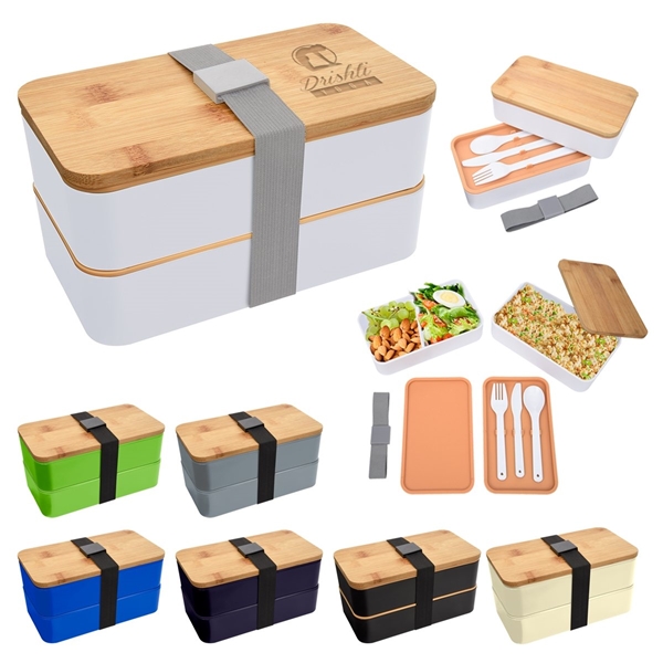 Stackable Bento Lunch Set with Phone Stand - Progress Promotional Products