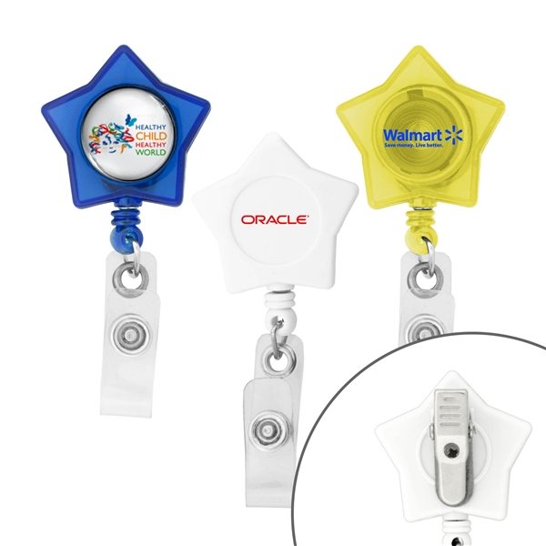 Star - Shaped Retractable Badge Holder