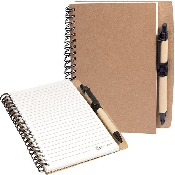 Stone paper Spiral Notebook with Pen Combo