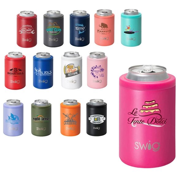 SWIG Skinny Can Cooler - Burgandy