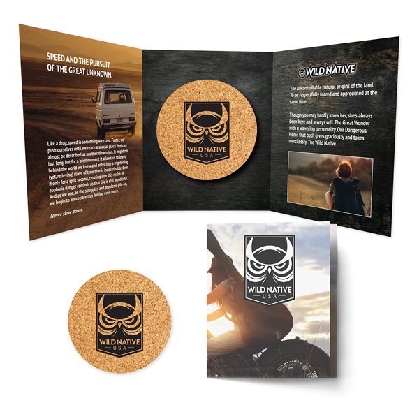 Tek Booklet 2 With Round Cork Coaster