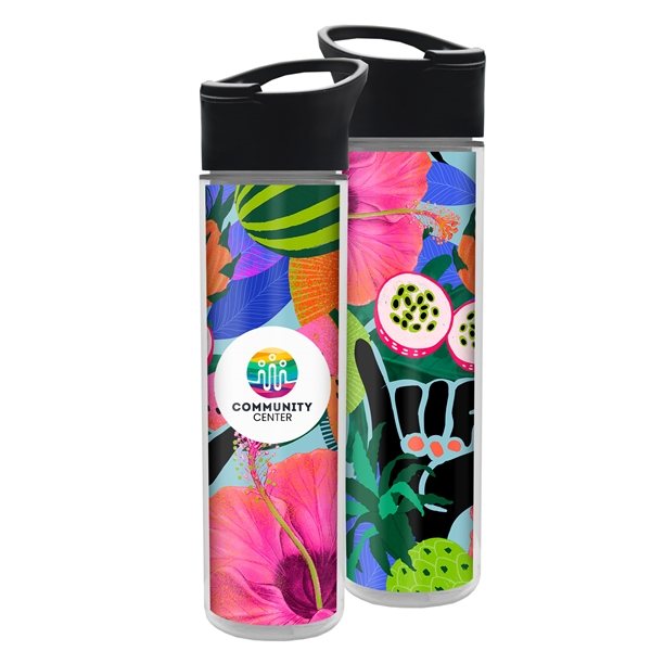 The Chiller Full Color Wrap - 16 oz Insulated Bottle with Pop up Sip Lid