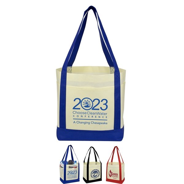 Large Non-Woven Tote Bag w/Side Pockets
