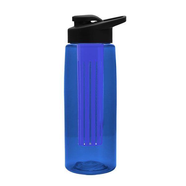 The Flair - 26 oz Transparent Tritan(TM) Bottle with Drink thru lid, Large infuser, and Digital Imprint