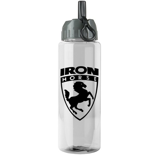 Slim Fit Water Bottle With Flip Straw Lid 24-Oz. - Personalization  Available