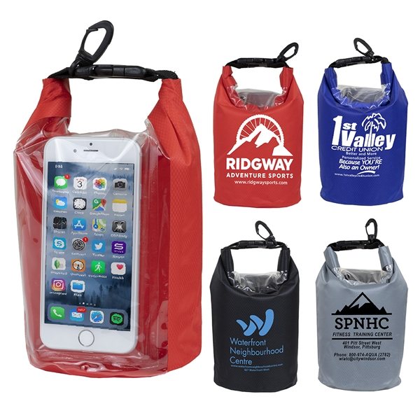 The Navagio 2.5 Liter Water Resistant Dry Bag With Clear Pocket Window