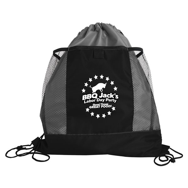 The Sportster - Drawstring Bags with Mesh Pockets