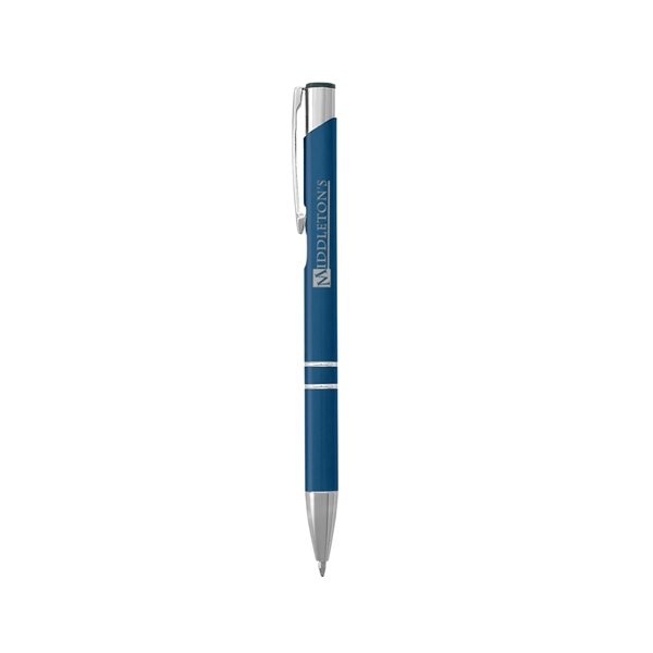 Incline Soft Touch Stylus Metal Pen - Laser Engraved