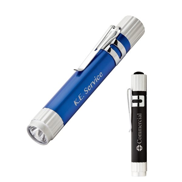 Aluminum LED flashlight with pocket clip