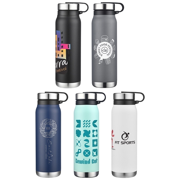 Twist Top Insulated Water Bottle, 17 oz, Stainless Steel