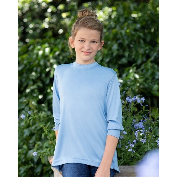 UltraClub Youth Cool Dry Performance Long - Sleeve Top