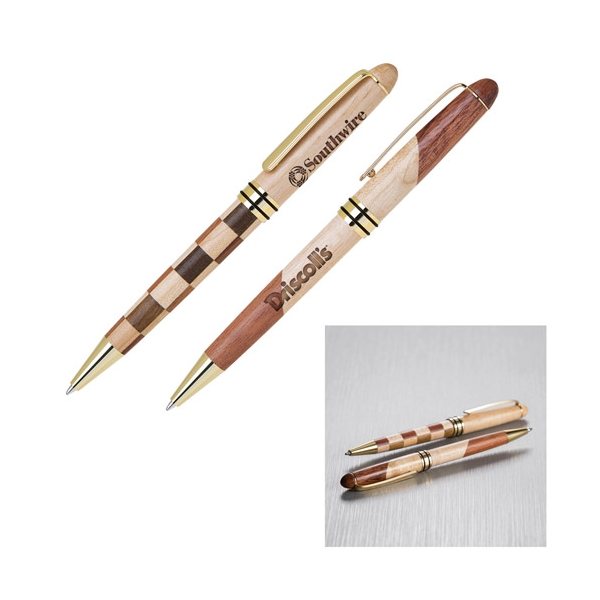 Unique Pattern Solid Wood Ballpoint Pen